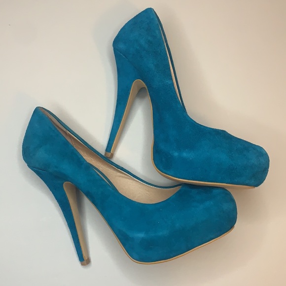 Aldo suede platform pumps Turquoise - Picture 7 of 10